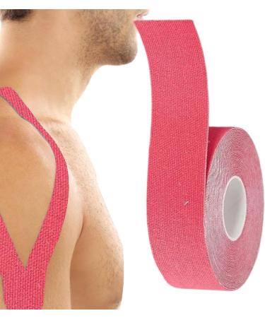 Fovolat Sports Tape Athletic Kinesiology Sports Tape Waterproof Breathable Kinesiology Tape | Athletic Tapes & Wraps Kinesiology Recovery Tapes Supports Muscles & Joints Hot Pink - Buy Online on GoSupps.com
