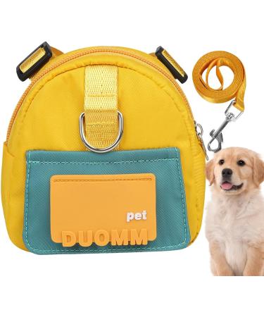 Smileshiney Dog Saddlebag Harness Pet Harness Backpack Puppy Saddle Bag Large Capacity Treat Pouch Dogs to Wear Poop Bag Saddle Backpack Harness for Dogs Running M Yellow - Buy Online on GoSupps.com