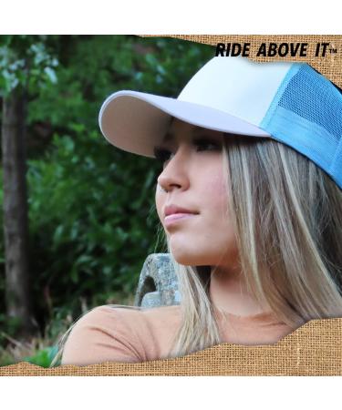 Grace Folly Beach Trucker Hat for Women - Summer Snapback Cap in Classic Blue & Lavender - Buy Online on GoSupps.com