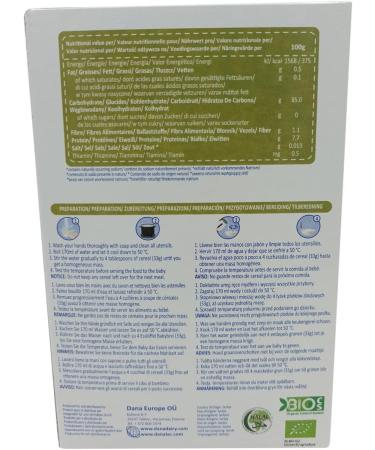 DANALAC Organic Baby Cereal (Five Cereals) 200g | Sugar-Free Porridge for 6 Months+ | Wheat Corn Rice Rye Barley | Pack of 1 - Buy Online on GoSupps.com