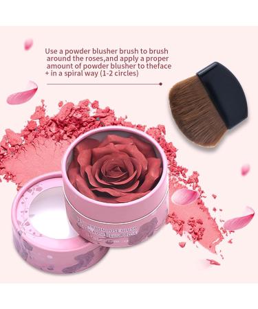 10ml powder blush 3D rose petal design buildable colored powder | Soft makeup product professional blush for business trips travel home outdoors - Buy Online on GoSupps.com