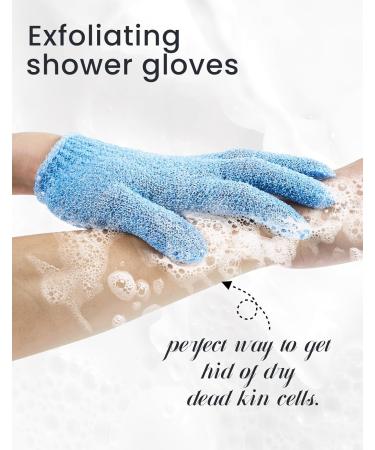 Exfoliating Gloves for Body Scrub | Dead Skin Removal Mitts | Spa & Shower Accessories for Men & Women - Optimal Exfoliator - Buy Online on GoSupps.com