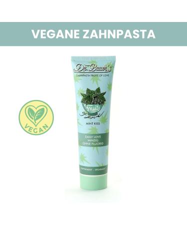  Dr. Bauer's Dr. Bauer's Fruits of Love Mint Kiss Toothpaste 90ml (Fluoride Free) - Buy Online on GoSupps.com