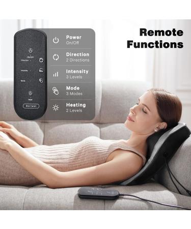 Omassa Shiatsu Neck Massager with Heat | 3D Kneading Back Massager for Muscle Pain Relief | Ideal Gift for Men & Women - Dark Gray - Buy Online on GoSupps.com