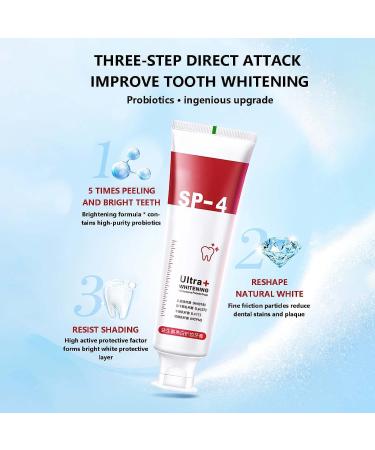 Sp-4 Toothpaste - Sp-4 Breath Toothpaste - Probiotic Tooth Whitening Agent Breath Freshing Whiting Toothpaste for Adults Dazzling White Toothpaste Enamel Strengthening Toothpaste (1pcs) - Buy Online on GoSupps.com