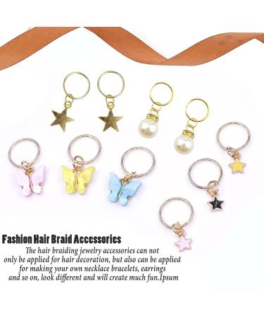 NAISKA 20Pcs Gold Butterfly Braid Clips - Pearl Shiny Hair Accessories for Women and Girls - Buy Online on GoSupps.com