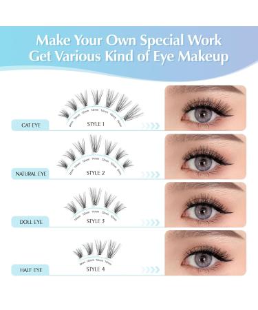 Oreola 228PCs Single Eyelashes Set - DIY Eyelash Extensions Kit with Applicator | 0.07d Thickness 8-15mm Clusters for Stunning Lashes at Home - Buy Online on GoSupps.com