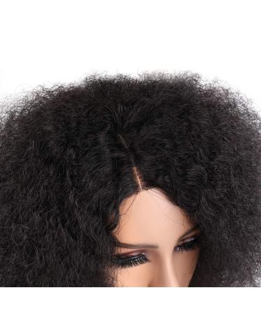 Toocci Afro Kinky Curly Wig - Brazilian Pure Hair 4x4 Lace Front Wig for Black Women | Yaki Curly 14 Inch - 180% Density - Buy Online on GoSupps.com