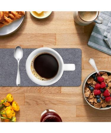 Huwen Water-Absorbing Stone Tray - Fast Drying Non-Slip Diatomite Coatings | Bathroom & Kitchen Soap Bowl Toothbrush Holder Coasters - Dark Gray 30x8cm - Buy Online on GoSupps.com