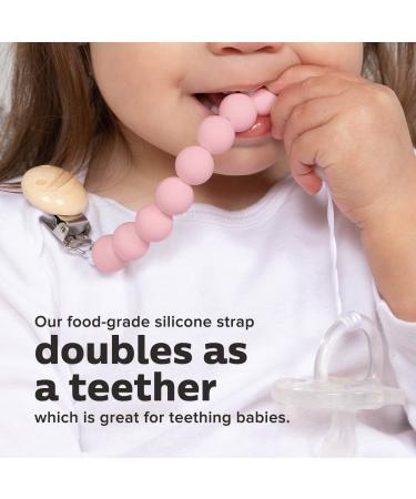 Premium Silicone Pacifier Clip | Safe & Secure Binky Toy Holder | Pink Unisex Design for Babies & Toddlers | Center Coast Collections - Buy Online on GoSupps.com