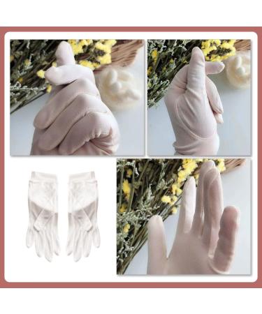 Beatifufu 1 Pair Grooming Gloves Silk Mittens Dry Hands Gloves Moisture Wristband Night Moisturizing Gloves Dry Cracked Hands Gloves Hydrating Gloves Repair Lining White Silk - Buy Online on GoSupps.com