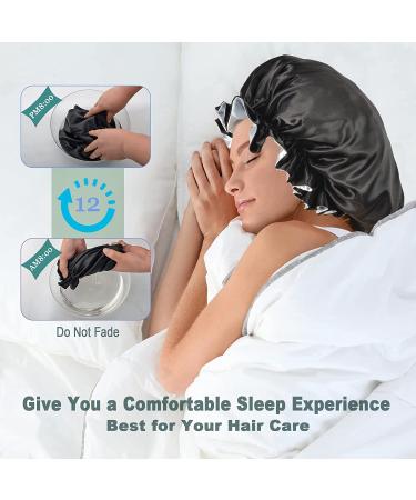 Luvruitaky X-Large Double-Layer Satin Bonnet for Black Women - Silk Sleep Bonnet for Natural Curly Hair - Buy Online on GoSupps.com