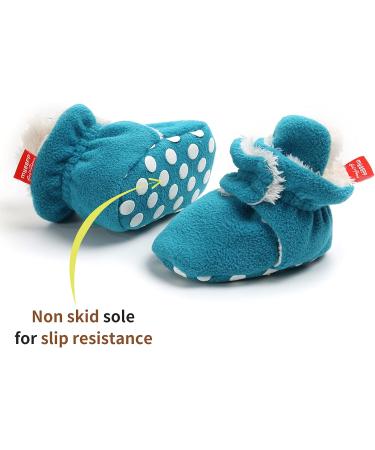 EDOTON Unisex Newborn Winter Boots - Soft Stay On Adjustable Bootie Sock, Blue (12-18 Months) - Buy Online on GoSupps.com