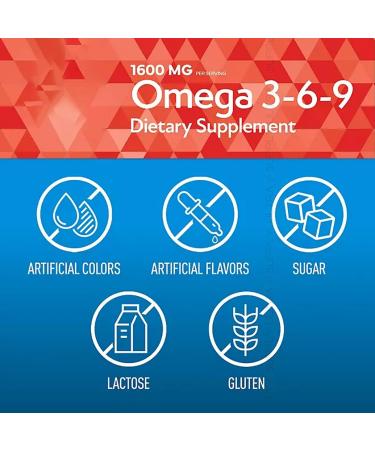 Members Mark Omega 3-6-9 Softgels 1600 mg (300 Count.) Heart Brain Joint Skin & Eye Health Essential Fatty Acids Blend - Buy Online on GoSupps.com