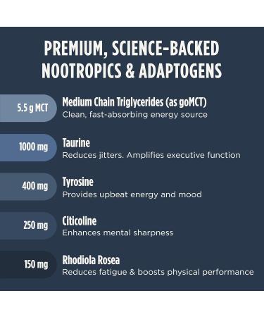 LIFESTACKS Focus Coffee Creamer - Energy & Clarity Boost with MCT Powder Nootropics & Adaptogens - Keto Vegan Zero Sugar Taurine L-Tyrosine Rhodiola Vanilla - Shop Internationally - Buy Online on GoSupps.com