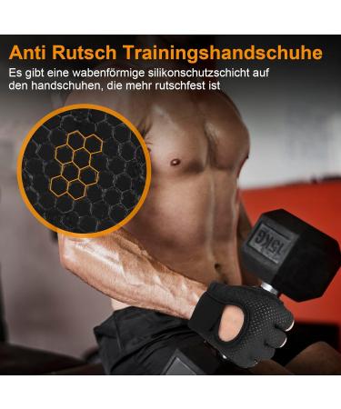 Yasdyri Fitness Gloves for Men & Women - Anti-Slide Silicone Breathable Sports Gloves for Weight Lifting & Cycling - 2 Pieces Black Palm Protection - Buy Online on GoSupps.com