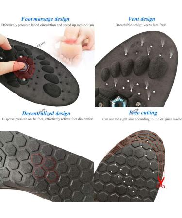 Eeuk Magnetic Orthopedic Massage Insoles for Men & Women | Acupressure Insoles for Flat Feet & Plantar Fasciitis (EU Size 35-40) - Buy Online on GoSupps.com