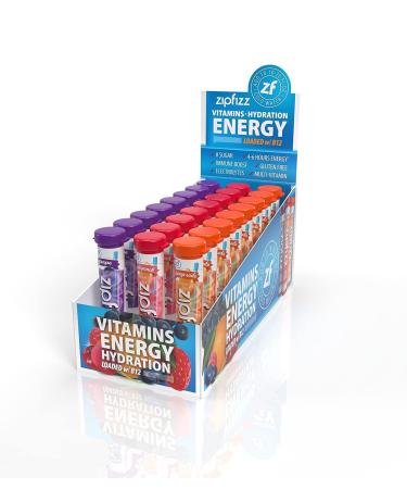 Zipfizz Electrolyte Hydration Powder with B12 - 24 Pack Combo | Energy Drink Mix with Multivitamin | 24 Count Pack - Buy Online on GoSupps.com