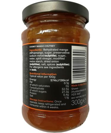 Shaws Yorkshire Chunky Mango Chutney 300g - Buy Online on GoSupps.com