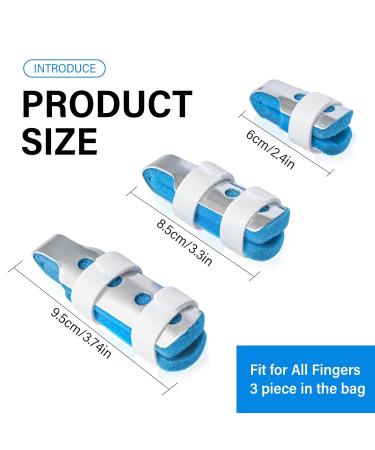 3pcs finger splint finger brace finger splints for broken finger support trigger finger splint for middle finger / ring finger little broken finger splint middle mallet finger splint straightener 3PCS ALUMINIUM - Buy Online on GoSupps.com