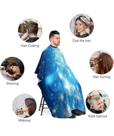 Buy Blue Winter Snowflake Barber Cape | Waterproof Anti-Static Hair Cutting Salon Apron | 56.7 66.9 Inch | Perfect for Hairdressers | International Shipping Available - Buy Online on GoSupps.com
