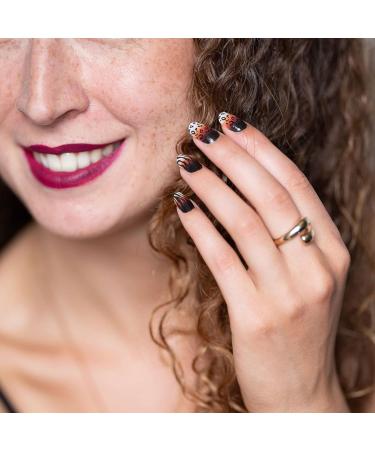 Shop Avoa Beauty Eye of the Tiger Nail Film - 16 Self-Adhesive Long-Lasting Animal Print Nail Wraps in Black Brown Red White - Buy Online on GoSupps.com