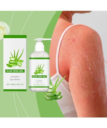  Generisch 100% Pure Aloe Vera Gel - 100ml - Organic aloe vera gel for the face natural moisturizing soothing and nourishing cream - After-sun - Daily moisturizing care (2) - Buy Online on GoSupps.com