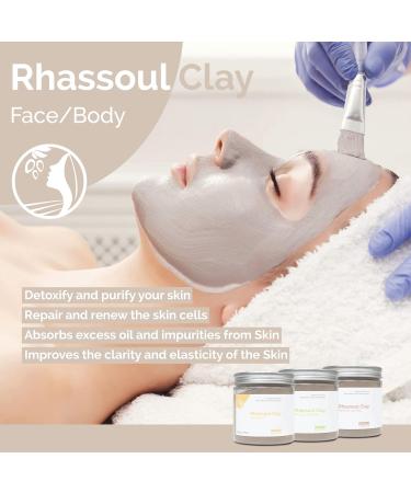 Fatima's Garden Rhassoul Clay 100% Natural Moroccan Ghassoul Clay Powder - 15oz / 425g | Enriched with Argan & 6 Herbs for Cleansing, Softening & Purifying - Buy Online on GoSupps.com
