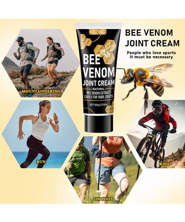 Bee Venom Joint Cream for Knees & Joints - Lightweight Moisturizing Cream for Dry Skin Fast Absorbing & Non-Greasy Formula - Supports Comfortable Movement (2.116OZ) 2.116 Ounce - Buy Online on GoSupps.com