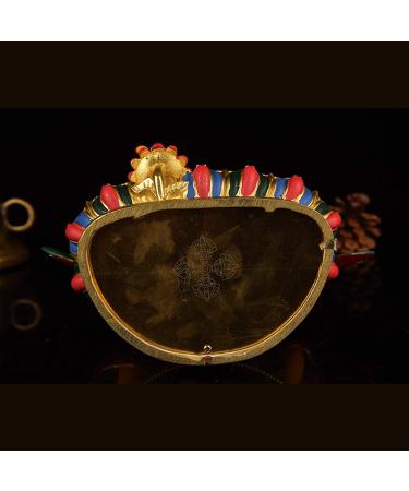 Buddha Statue Beautiful Painted Buddha Statue Copper God of Fortune Chinese New Gift Attract Wealth and Good Luck Buddha Figurine Home Decor Statue Garden Buddha Statues - Buy Online on GoSupps.com