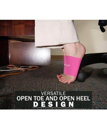 Physix Gear Foot Bandage for Flat Feet & Plantar Fasciitis | Immediate Pain Relief | Arch Support | Size 5-8 | Pink (1 Pair) - Buy Online on GoSupps.com