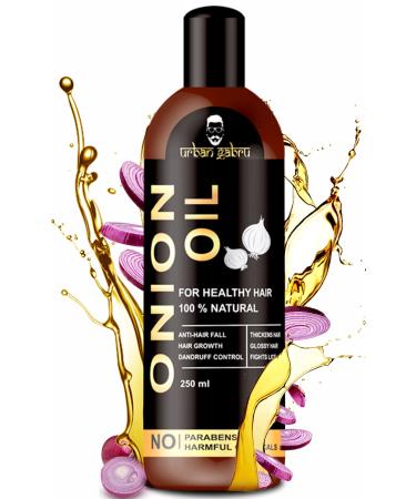 Urbangabru Onion Oil for Hair growth Organic | Onion Juice  Hair Oil for Dry Damaged Hair and Growth (8 Fl Oz)