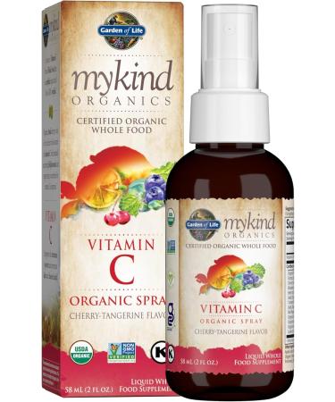 Garden of Life Organics Vitamin C Spray Bundle - Orange Tangerine and Cherry Tangerine 60mg Vitamin C Supplements Antioxidants for Immune Support and Skin Health 2 fl oz Liquid Drops - Buy Online on GoSupps.com