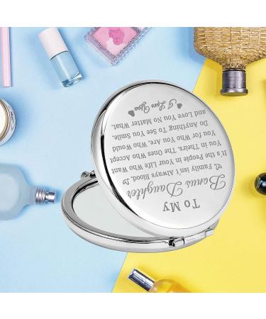 Bobauna Bonus Daughter Makeup Mirror Perfect Step Daughter Gift, Family Isn't Always Blood Pocket Mirror for Adopted Daughters - Buy Online on GoSupps.com