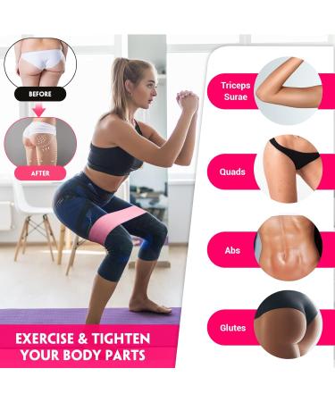 Buy Resistance Bands Set for Hip & Leg Training - Strength & Muscle Building - Fitness Bands in Blue Pink Purple - Buy Online on GoSupps.com