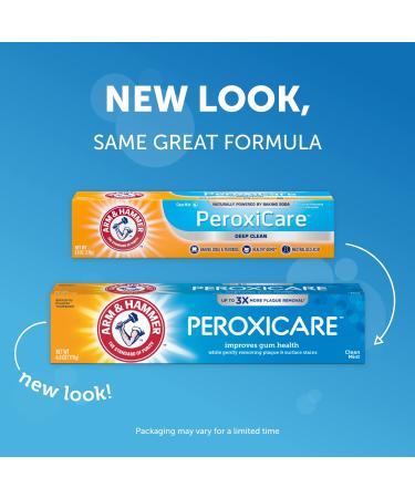 Arm & Hammer Peroxicare Toothpaste 6oz (4-Pack) - Clean Mint, Gum Health Boost - Buy Online on GoSupps.com