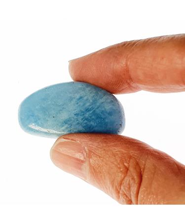 Avalon Aquamarine Tumblestone Crystal Gem Meditation Courage Serenity Peace Inspiration Tranquillity Soothing Calming Safe Travel on Water - Crystal Gemstone Therapy Tumblestones (1)