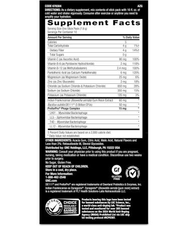 GNC AMP Amplified Hydration Electrolyte Powder Drink Mix | Enhanced Electrolyte & Healthy Digestion Complex | Tropical Punch | 10 Count Tropical Punch 1 Ounce (Pack of 1) - Buy Online on GoSupps.com