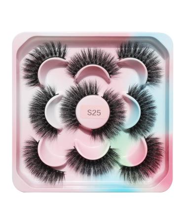 Buy 5 Pairs of Natural 3D Faux Mink Lashes - Fluffy Reusable & Handmade Cat Eye Look - Buy Online on GoSupps.com