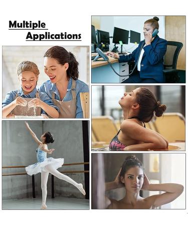Bouttarro Invisible Hair Nets & U Shaped Pins Set - 50 Mesh Elastic Edge Hair Nets & 40 U Shaped Pins for Ballet Buns, Donut Bun Maker Wig - Light Brown - Buy Online on GoSupps.com