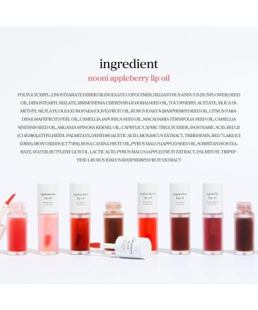 Nooni Appleberry Lip Oil - Fresh Moisture Tint Effect Rouge 3.5 ml (Lot de 1) - Buy Online on GoSupps.com