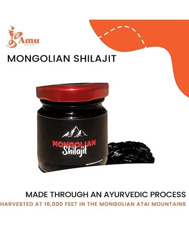 AMU NUTRITION Pure Mongolian Shilajit Resin Organic 50g - Natural Fulvic Acid Source for Rejuvenation | Ayurvedic Rasayana (Pack of 1) - Buy Online on GoSupps.com