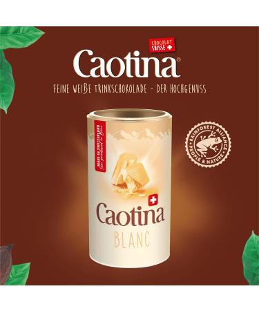 Caotina Blanc White Drinking Chocolate - Premium Swiss Cocoa Powder for Hot Chocolate (500g) - Sustainable & Certified - Buy Online on GoSupps.com