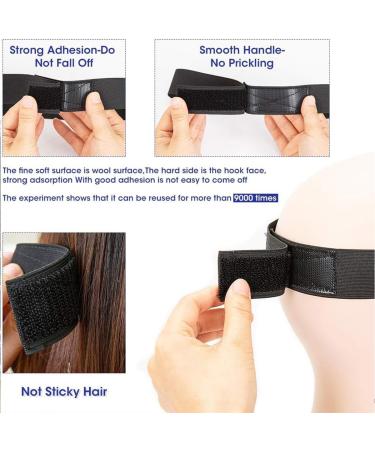 3 pieces of elastic melt strips for wigs with Velcro used to place the elastic edge strip of the wig wig melt strips with Velcro edges and elastic edge laying strips - Buy Online on GoSupps.com