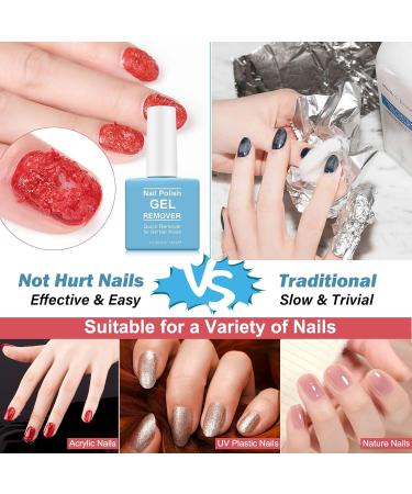 Professional Gel Nail Remover 2 Pack - Quick No Soak Polish Removal with Cuticle Oil Buffer & Pusher - Manicure Tools for Easy Home Use - Buy Online on GoSupps.com