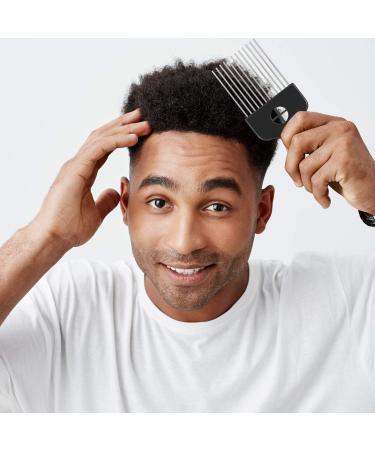 3-Pack Metal Afro Pick Comb - Hair Styling & Detangling Tool for Braid & Wig Care - Buy Online on GoSupps.com