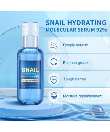Buy Soothing Snail Serum 75ml - Anti-Aging Repair Booster with 92% Snail Filtrate & Hyaluronic Acid - Best Facial Skin Care for Women - Buy Online on GoSupps.com