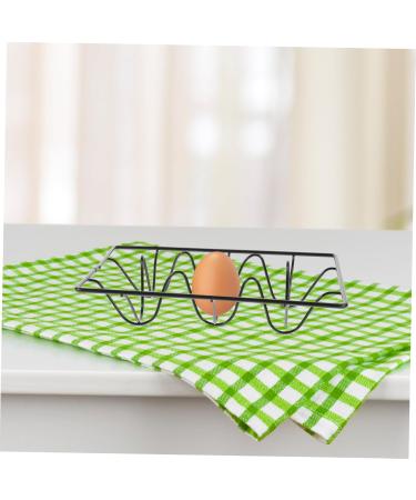 PRETYZOOM Egg Holder Dispenser Egg Tray Eggs Fridge Egg Stand for Storage Egg Dispenser for Refrigerator Storage Box Filling 18.00X12.00X3.50CM Black - Buy Online on GoSupps.com