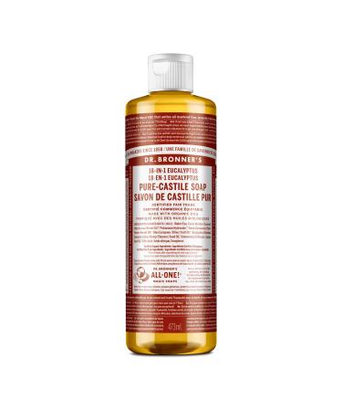 Dr. Bronner s - Pure-Castile Liquid Soap (Eucalyptus  16 ounce) - Made with Organic Oils  18-in-1 Uses: Face  Body  Hair  Laundry  Pets and Dishes  Concentrated  Vegan  Non-GMO Eucalyptus 16 Fl Oz (Pack of 1) - Buy Online on GoSupps.com