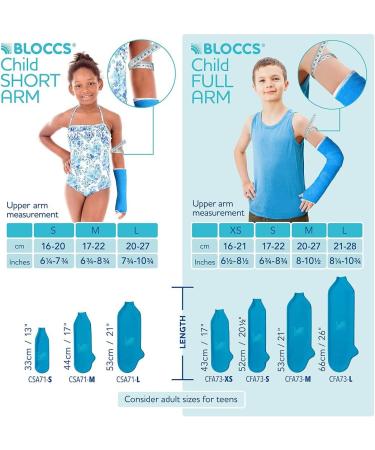 Bloccs Child Full Arm Waterproof Cast Cover - Small Size - Shower Arm Protection - Pack of 1 - Buy Online on GoSupps.com